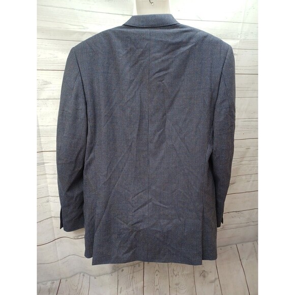 Sean John Tweed Blue Jacket Blazer Sz 41R Wool Silk Blue Brown - Picture 5 of 11